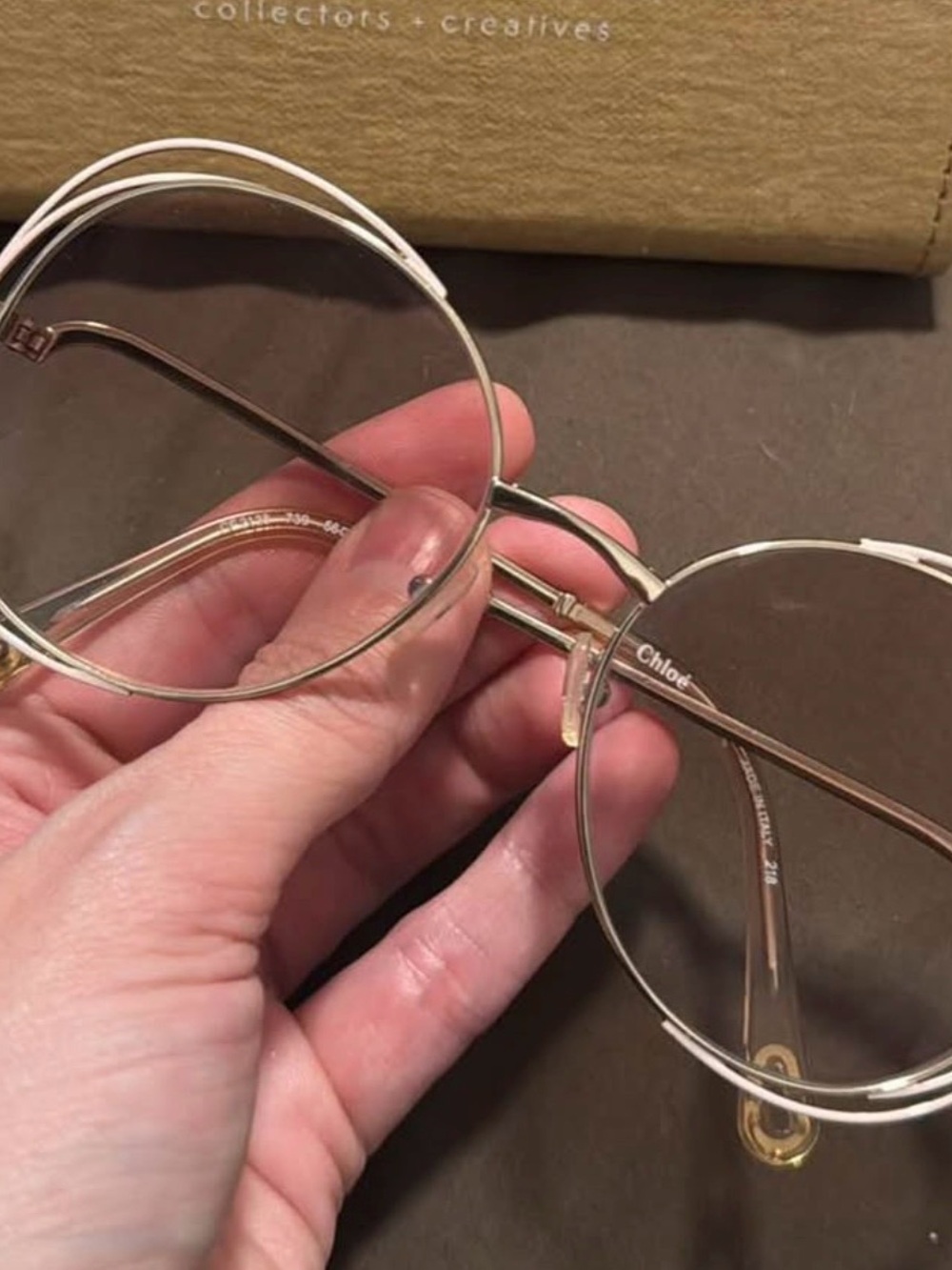 Chloé Round Metal Glasses in Gold